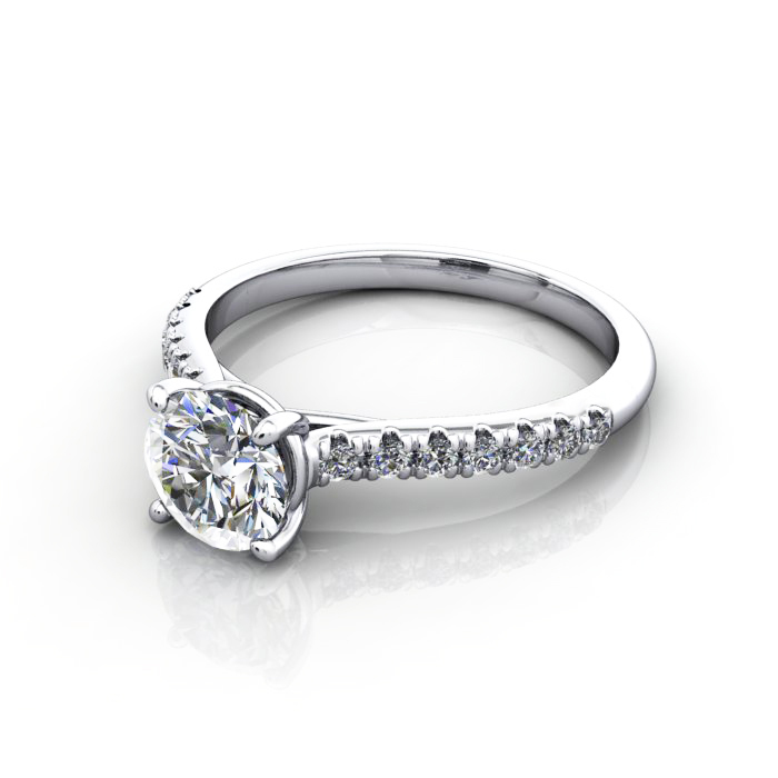 Diamond Solitaire RSA44 Round Platinum LF Diamond Solitaire RSA44 Round Platinum LF