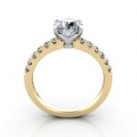 Engagement Ring, YG, Round Brilliant cut diamond, RSA4, TF