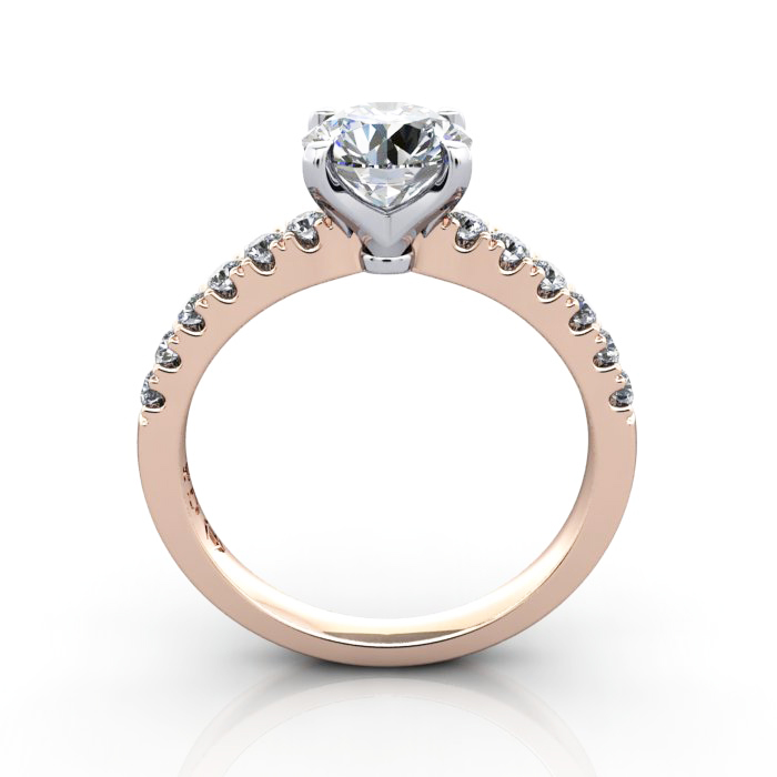 Engagement Ring, RG, Round Brilliant cut diamond, RSA4, TF