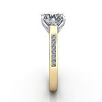 Engagement Ring, YG, Round diamond, RSA3, SV