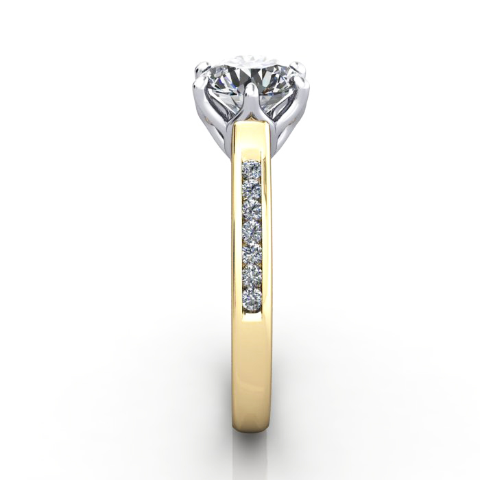 Engagement Ring, YG, Round diamond, RSA3, SV