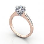 Engagement Ring, RG, Round diamond, RSA3, 3D