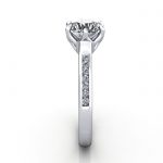 Engagement Ring, Platinum, Round diamond, RSA3, SV