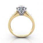 Engagement Ring, YG, Oval diamond, RSA3, TF Engagement Ring, YG, Oval diamond, RSA3, TF
