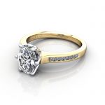 Engagement Ring, YG, Oval diamond, RSA3, LF Engagement Ring, YG, Oval diamond, RSA3, LF