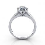 Engagement Ring, Platinum, Oval diamond, RSA3, TF