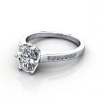 Engagement Ring, Platinum, Oval diamond, RSA3, LF