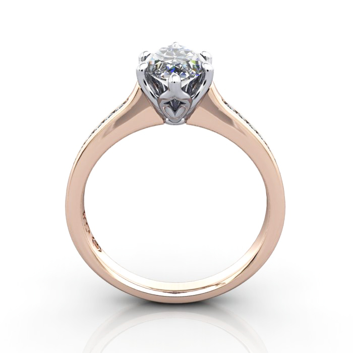 Engagement Ring, RG, Marquise cut diamond, RSA3, TF