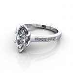 Engagement Ring, Platinum, Marquise cut diamond, RSA3, LF