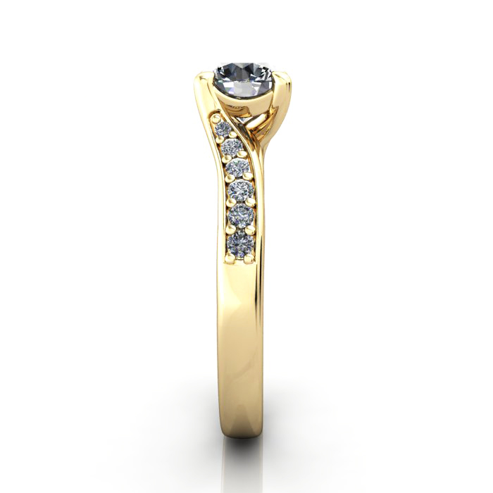 Diamond Solitaire RSA10 Round Yellow SV