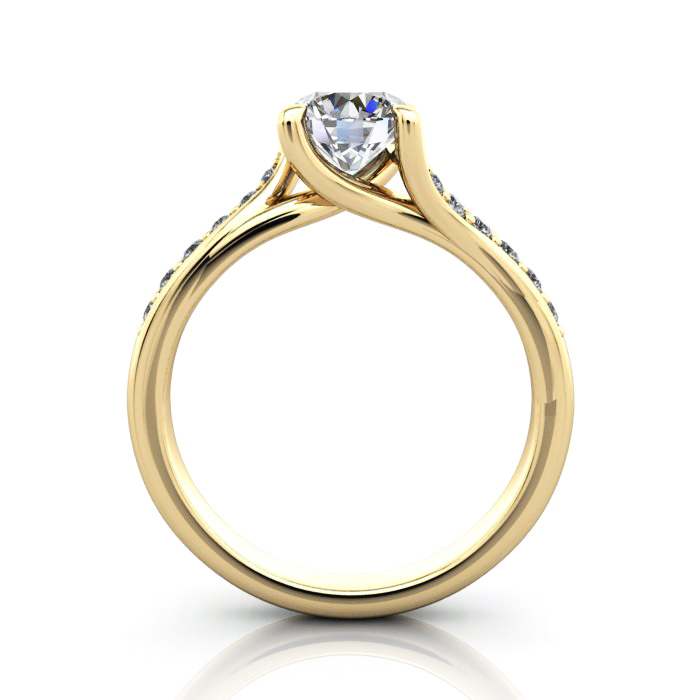 Diamond Solitaire RSA10 Round Yellow TF