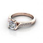 Diamond Solitaire RSA10 Round Rose LF