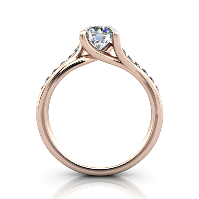 Diamond Solitaire RSA10 Round Rose TF