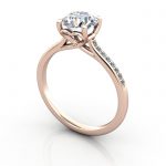 Diamond Ring, RSA1R, Rose Gold, 3D, Thumbnail