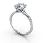 Engagement Ring, Platinum, Cushion Diamond, RSA1, 3D, Thumbnail