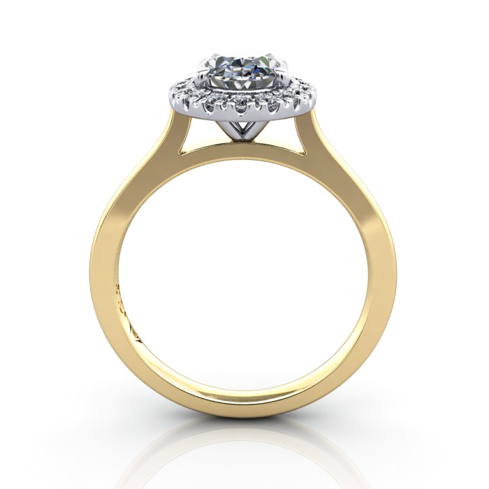 Halo Diamond Ring YG - TF RH8