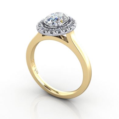 Halo Diamond Ring YG - 3D RH8
