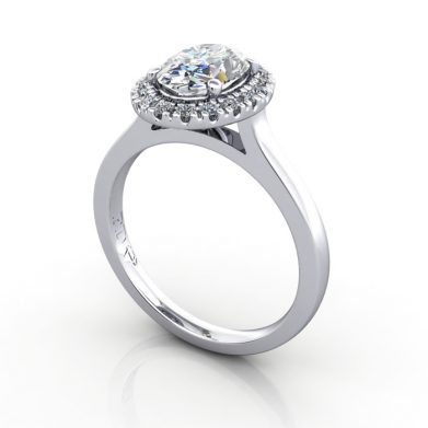 Halo Diamond Ring WG - 3D RH8