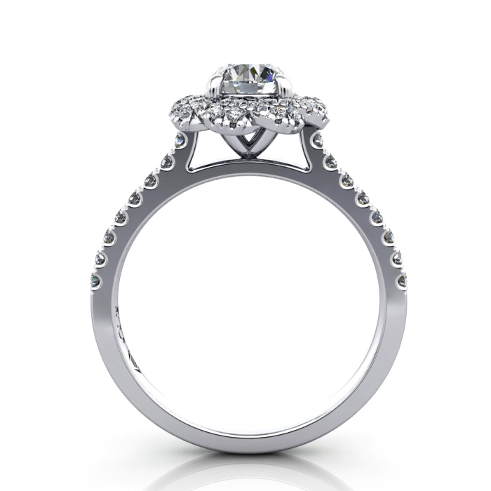 Halo Engagement Ring, Platnium, RH7, TF