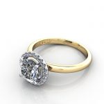 Halo Engagement Ring, Yellow Gold, RH6, LF