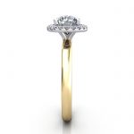 Halo Engagement Ring, Yellow Gold, RH6, SV