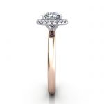 Halo Engagement Ring, Rose Gold, RH6, SV