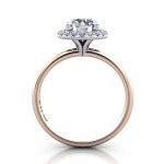 Halo Engagement Ring, Rose Gold, RH6, TF