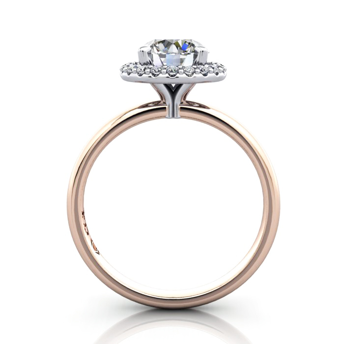Halo Engagement Ring, Rose Gold, RH6, TF