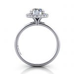 Halo Engagement Ring, Platinum. RH6, TF Halo Engagement Ring, Platinum. RH6, TF