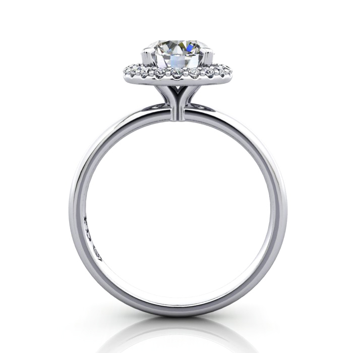Halo Engagement Ring, Platinum. RH6, TF Halo Engagement Ring, Platinum. RH6, TF