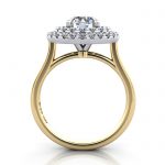 Halo Engagement Ring, Yellow Gold, RH5, TF