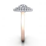 Halo Engagement Ring, Rose Gold, RH5, SV