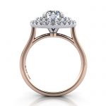Halo Engagement Ring, Rose Gold, RH5, TF