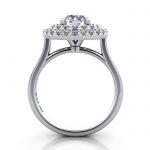Halo Engagement Ring, Platinum, RH5, TF