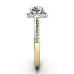 Cushion Engagement Ring, Yellow Gold, RH4, SV