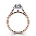 Cushion Engagement Ring, Rose Gold, RH4, TF Cushion Engagement Ring, Rose Gold, RH4, TF