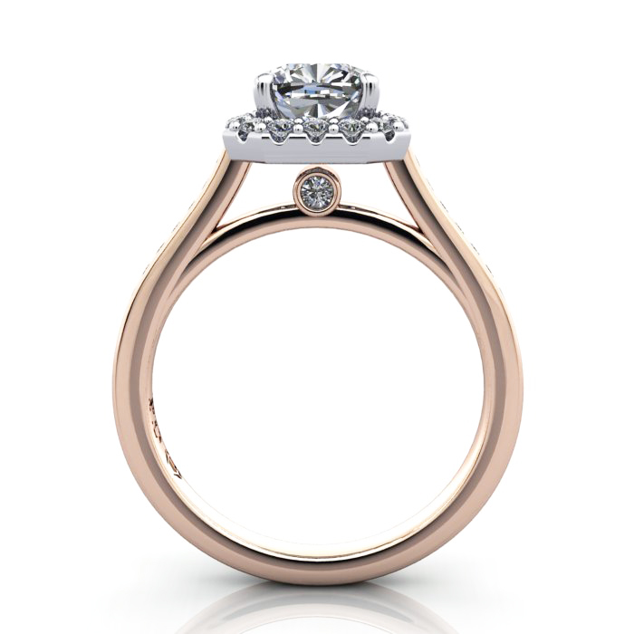 Cushion Engagement Ring, Rose Gold, RH4, TF Cushion Engagement Ring, Rose Gold, RH4, TF