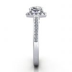 Cushion Engagement Ring, Platinum, RH4, SV