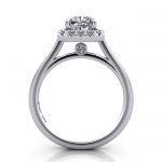Cushion Engagement Ring, Platinum, RH4, TF
