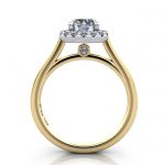 Round Engagement Ring, Yellow Gold, RH4, TF