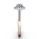 Round Engagement Ring, Rose Gold, RH4, SV