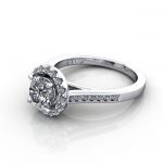 Round Engagement Ring, Platinum, RH4, LF Round Engagement Ring, Platinum, RH4, LF