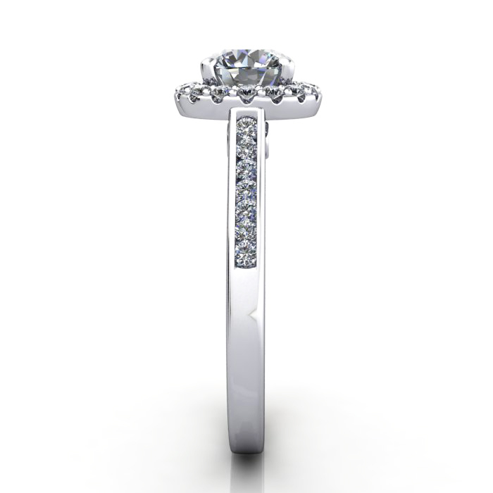 Round Engagement Ring, Platinum, RH4, SV Round Engagement Ring, Platinum, RH4, SV