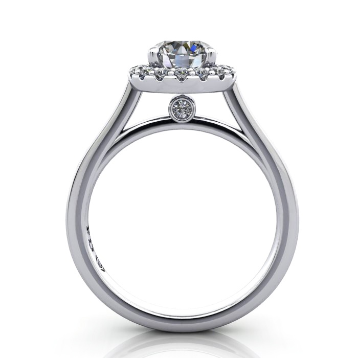 Round Engagement Ring, Platinum, RH4, TF Round Engagement Ring, Platinum, RH4, TF