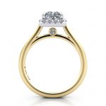 Princess Engagement Ring, Yellow Gold, RH4, TF Princess Engagement Ring, Yellow Gold, RH4, TF