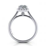 Princess Engagement Ring, Platinum, RH4, TF