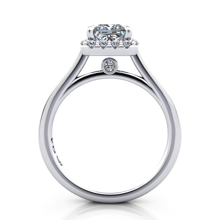 Princess Engagement Ring, Platinum, RH4, TF