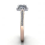 Princess Engagement Ring, Rose Gold, RH4, SV Princess Engagement Ring, Rose Gold, RH4, SV