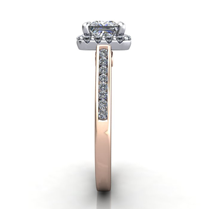 Princess Engagement Ring, Rose Gold, RH4, SV Princess Engagement Ring, Rose Gold, RH4, SV