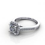 Princess Engagement Ring, Platinum, RH4, LF